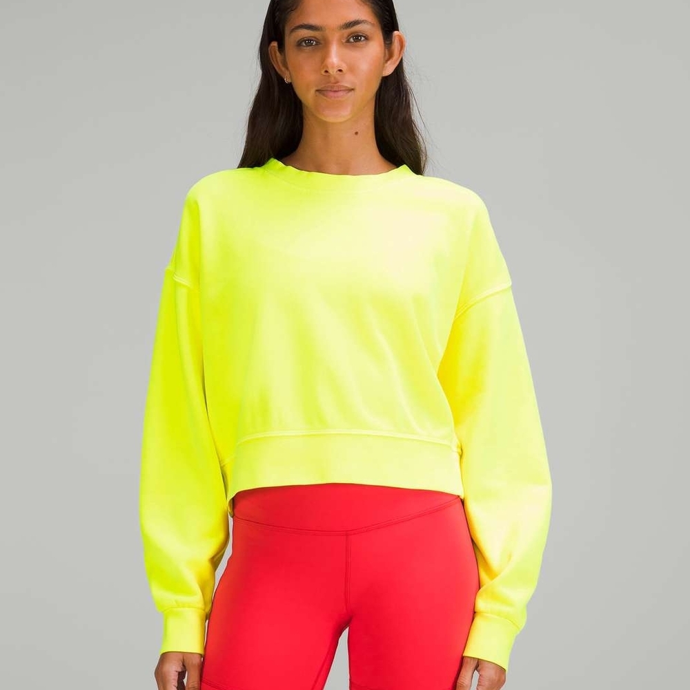 Neon Yellow SweatshirtPerfectly Oversized Cropped CrewNeon